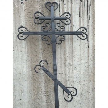 Крест металлический на могилу № 1