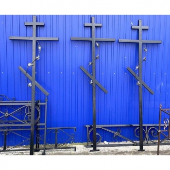 Крест металлический на могилу № 3